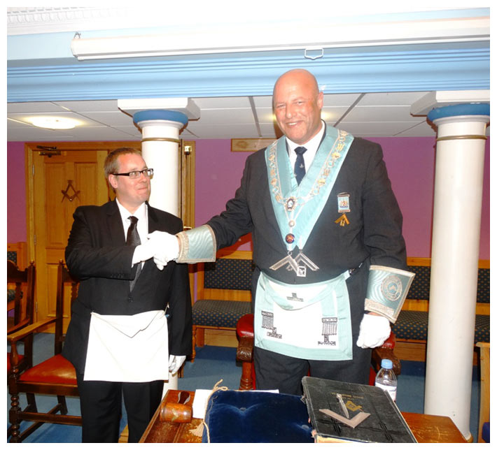 Bro Matthew Phillips and the WM W.Bro. Neil Clare